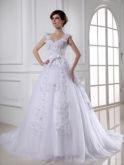 Vestido de noiva do ombro Floral, linha 2014 Ref:XL13052108